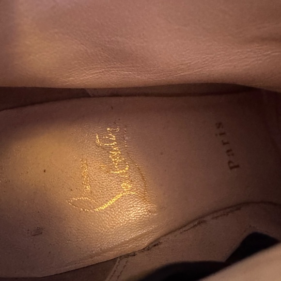 Christian Louboutin Black Suede Ankle Boots with Side Zipper - Picture 8 of 8